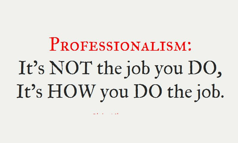 Professionalism